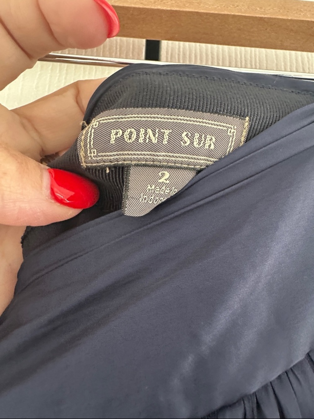 Flowing Navy Maxi Skirt with Soft Waistband - Picture 2 of 3